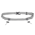Bib Belt, Number Holder Sport Bib Holder w/ 6 Gel Loops Light Gray - color: Light Gray