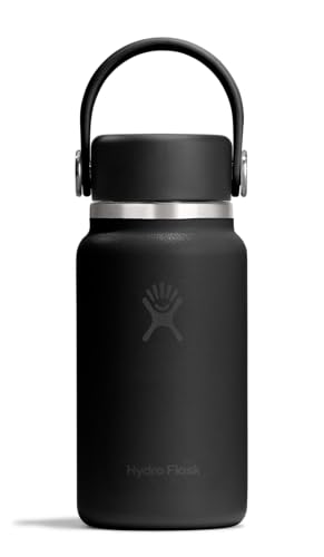 Hydro Flask Micro Bottle - Insulated Mini Leak Proof Flask for Purse or Pocket in 6.7 Oz Tonal Black - color: Tonal Black
