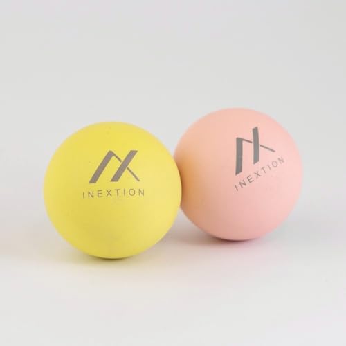 High-Density Therapy Massage Balls(2-Pack), Pink + Yellow(50D+50D) - color: Soothing Pink + Dawn Yellow (50d+50d)