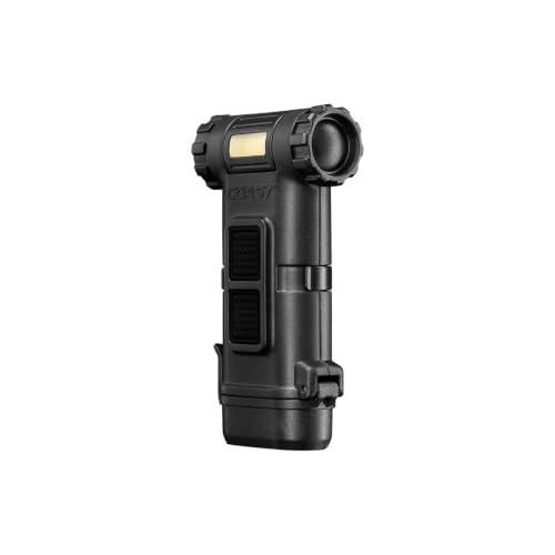 Coast HX4 120 Lumen Dual Color (White & Red) Magnetic LED Clip Light with Beam Rotation, Black