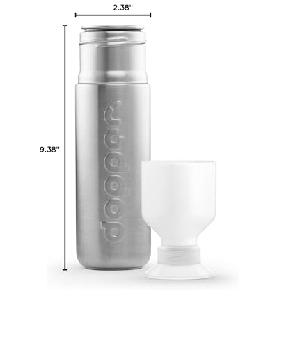 Preserve Dopper Stainless Steel Bottle, 90% Recycled, BPA-Free, 16.5oz - color: Steel