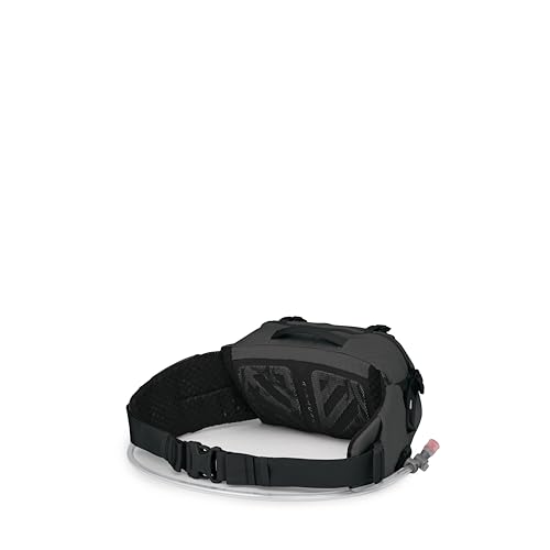 Osprey Seral Biking Waist Pack with Hydraulics Reservoir for Men & Women, Hydration Belt with Water Bladder - color: Raven Black, style: 4l
