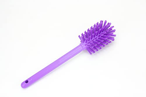 SPARTA Large Water Bottle Brush Ideal for Wide-Mouth Jars, Bottles and Tumblers, Dishwashing Tool with Handle for Home and Commercial Kitchens, Plastic, 12 Inches, Purple - color: Purple
