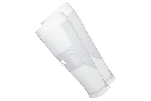 OS1st Thin Air Compression Calf Sleeves TA6 for running, maximizing airflow and relieving shin splints - color: White, size: Medium