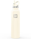 IRON °FLASK 24 oz Narrow Mouth Water Bottle with Straw - color: Cashmere Cream