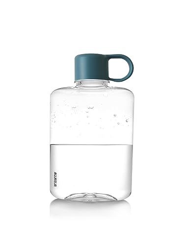 Portable Flat Water Bottle, 12.2 oz, Blue - color: Blue, size: 12.2 Ounces