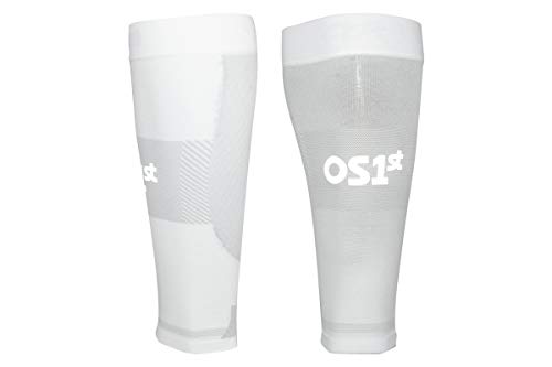 OS1st Thin Air Compression Calf Sleeves TA6 for running, maximizing airflow and relieving shin splints - color: White, size: Large