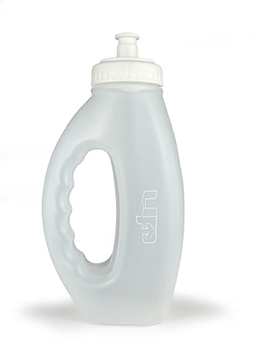 Ultimate Performance Runners Bottle 580cc Virgin Plastic Opaque Certified BPA free flexible food grade LDPE plastic Ergonomic Shape Soft Spout Cap Running Hiking Outdoor Sport Marathon Ultimate Events - size: 580cc