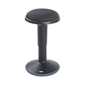 ECR4Kids Sitwell Wobble Stool with Cushion, Adjustable Height, Active Seating, Black - color: Black