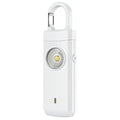 Rechargeable Personal Alarms for Women - Christmas Birthday Gifts for Women, Stocking Stuffers for Teen Girl, Daughter, Safety Keychain Flashlight, Siren Alarm, Travel College Essentials (White) - color: White