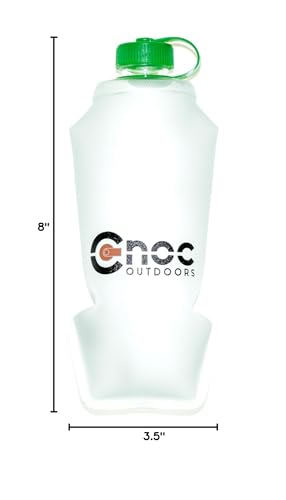 Cnoc Outdoors HydriamX Durable 350ml Collapsible Flask, 28mm Thread Narrow Mouth, Hot Liquid Compatible - color: Green, size: 11.8 Ounces