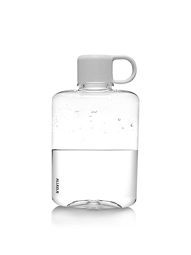 Portable Flat Water Bottle, 12.2 oz, White - color: White, size: 12.2 Ounces