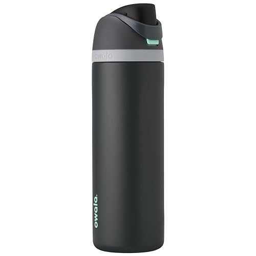 Owala FreeSip Stainless Steel Water Bottle 24 oz Foggy Tide - color: Foggy Tide, size: 24 Ounces