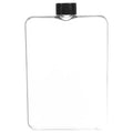 Luxshiny Flat Water Bottle Transparent Petg Pp Sports Water Bottle for Gym Camping Hiking Travel Slim Portable for Outdoor Sports Easy to Carry and Store