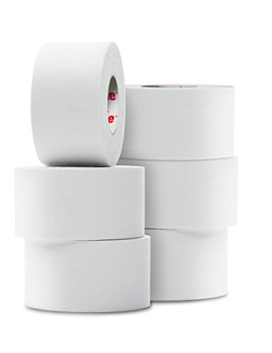 Mueller Sports Medicine MTape Rolls to Go, Quality Athletic Tape, Easy to Tear for Fast & Effective Taping, 1.5" x 10 Yards Per Roll, 6 Rolls - color: White