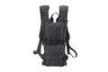 Lancer Tactical Lightweight Nylon Hydration Backpack - Ideal for EDM Music Festivals, Hiking, Running, Cycling, Airsoft, Hunting, and Climbing - color: Black