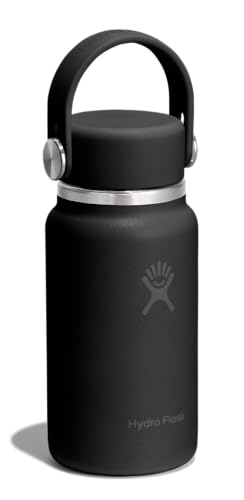 Hydro Flask Micro Bottle - Insulated Mini Leak Proof Flask for Purse or Pocket in 6.7 Oz Tonal Black - color: Tonal Black