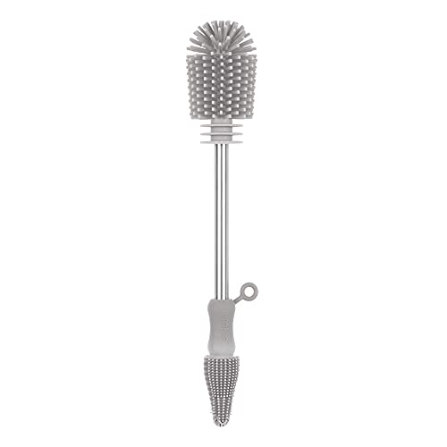 Haakaa Food-Grade Silicone Double-Ended Cleaning Brush (Brush-Grey) - color: Brush-grey