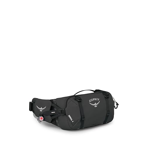 Osprey Seral Biking Waist Pack with Hydraulics Reservoir for Men & Women, Hydration Belt with Water Bladder - color: Raven Black, style: 4l