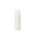 Simple Modern Insulated Water Bottle with Straw | 18oz | Checkered - color: Pattern: Cream Checkmate (Pack of 1), style: 18oz