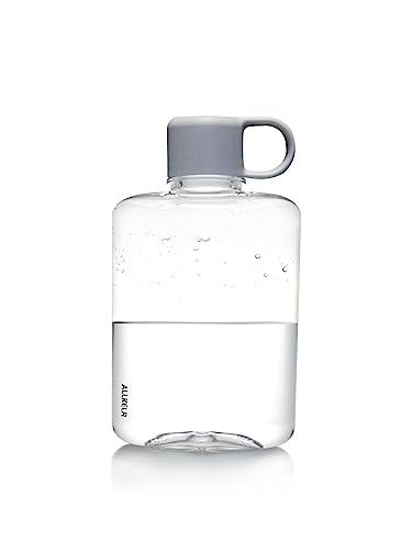 Portable Flat Water Bottle, 12.2 oz, Gray - color: Gray, size: 12.2 Ounces