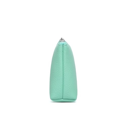 Small Makeup Bag for Purse, Leather Cosmetic (Light Green) - color: Light Green