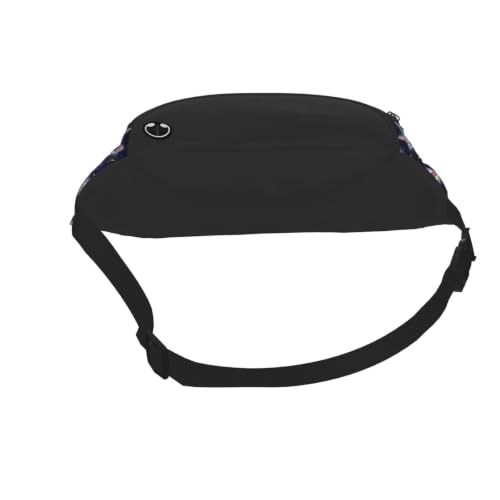 Dujiea Fanny Pack, Silver Tabby Cat Heads Waist Bag With Headphone Hole Belt Bag Adjustable Sling Pocket Fashion Hip Bum Bag For Women Men Kids Outdoors Casual Travelling Hiking Cycling - color: Silver Tabby Cat Heads