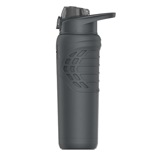 Under Armour 24Oz Stainless Steel Water Bottle, Insulated, Carabiner Easy Carry Hook, Leak Proof, Kids & Adults, All Sports, Gym - color: Slate Gray