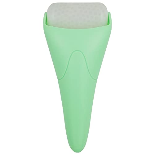 3 in 1 Ficial Face Ice Jade Roller and Gua Sha Tool, Natural Real Jade Anti-Wrinkle Face Eye Neck Massager Tool, Reduce Wrinkles, Puffiness, Migraine, Redness, Pain and Injury, Green - color: Green