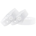 Plastic Party White Wristband 100 Pack, Vinyl Wristband for Event - color: White