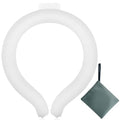 Neck CoolingTube with Insulated Bag, Reusable Ice Coolers Wearable Cooling Products, Neck Ice Coolers for HotWeather (White) - color: White