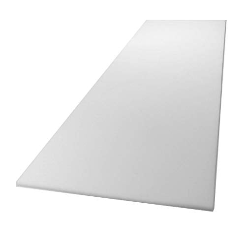 Mybecca 0.5"x24"x72" Upholstery Seat Cushion Medium Firm (Foam Replacement, Sheet, Pad) - color: White, style: 0.5X24X72