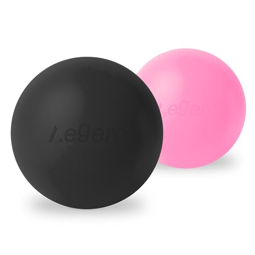 Massage Lacrosse Balls for Myofascial Release, (2Pack,Black and Pink) - color: Black /Pink