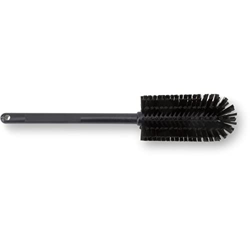 SPARTA Large Water Bottle Brush Ideal for Wide-Mouth Jars, Bottles and Tumblers, Dishwashing Tool with Handle for Home and Commercial Kitchens, Plastic, 16 Inches, Black, (Pack of 4) - color: Black