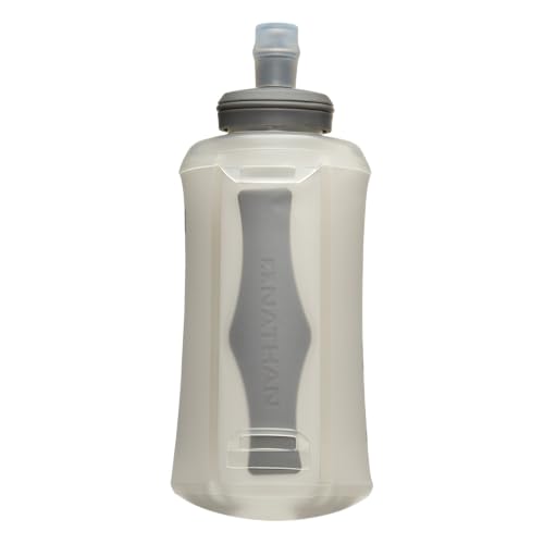 Nathan - Pinnacle 18oz Soft Flask Black/Reflective Silver OSFM - color: Black, style: 18oz