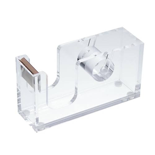 Gartner Studios Acrylic Tape Dispenser with Gold Accents, Clear