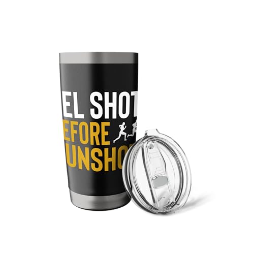 Gel Shots Before Gunshots Half Marathon 13.1 Runner Stainless Steel Insulated Tumbler