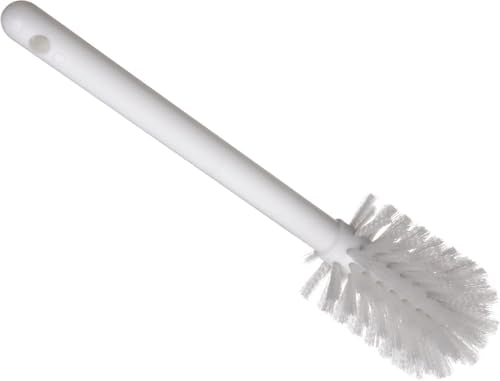 SPARTA Large Water Bottle Brush Ideal for Wide-Mouth Jars, Bottles and Tumblers, Dishwashing Tool with Handle for Home and Commercial Kitchens, Plastic, 12 Inches, Brown - color: White