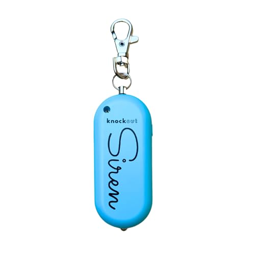 Knockout Siren - Teal - Personal Security Alarm Keychain - Rechargeable - Easy to Use - Super Loud - 130 DB - LED Flashlight - Emergency Safety Alarm for Women, Men, Children, Elderly - TSA Approved - color: Teal