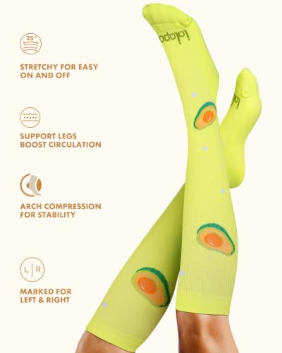 Cute Compression Socks for Women - color: Fruits, size: Small-Medium