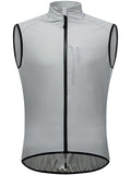 WOSAWE Reflective Cycling Vest with Chest Pocket Water-Repellent Lightweight Windproof Gilet for Running, Hiking, Biking - color: Silver, size: X-Large