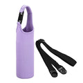 PATIKIL Water Bottle Sling Bag, Neoprene Portable Insulated Bottle Holder Carrier with Removable Adjustable Shoulder Straps - color: Light Purple