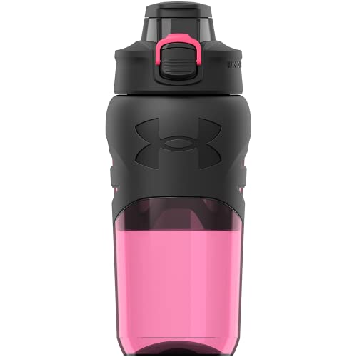 Under Armour 18oz Grip Water Bottle, Pro Lid Cover, Silicone Body Grip, Shatter Proof, Stain & Odor Resistant, All Sports, Baseball, Basketball, Football