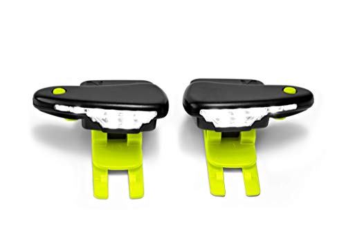 Night Tech Gear Running Shoe Lights – Hands-Free LED Lights for Runners, Trail Runners & Joggers – High Visibility Night Running Gear – Waterproof & Rechargeable - color: Green