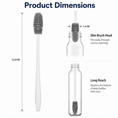 2 Pack Bottle Brushes - color: White
