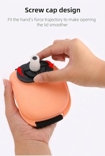 Hands-Free Wrist Water Bottle - 7oz Leak-Proof Silicone Sports Flask