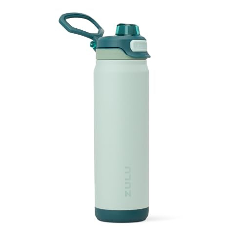 ZULU Powerfill Pro 24oz Stainless Steel Sip or Chug Water Bottle, Evergreen - color: Evergreen, style: 24oz