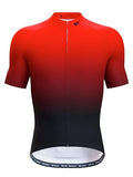 Lo.gas Cycling Jersey Men Short/Long Sleeve Bike Biking Shirts Full Zip with Pockets Road Bicycle Clothes - color: 03 Gradient Red, size: XX-Large