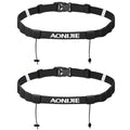 TRIWONDER Running Bib Holder Race Belt Runner Bib Strap Race Number Belt for Triathlon, Marathon, Running, Cycling (Black - 2 Pack) - color: 01 Black - 2 Pack