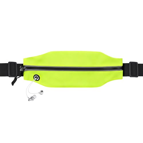 Running Belt Fanny Pack Men and Women Slim Running Bag Money Belt - color: Kelly Green